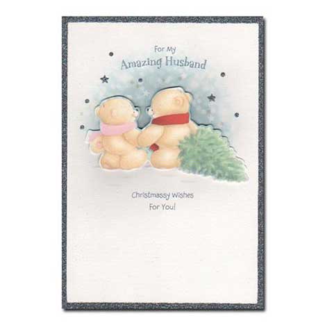 Amazing Husband Forever Friends Christmas Card